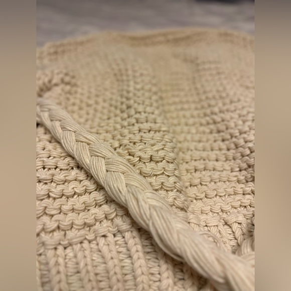 Anthropologie Chunky Knit Cardigan Coxy Natural ONE SIZE Ivory Belted - Picture 12 of 14